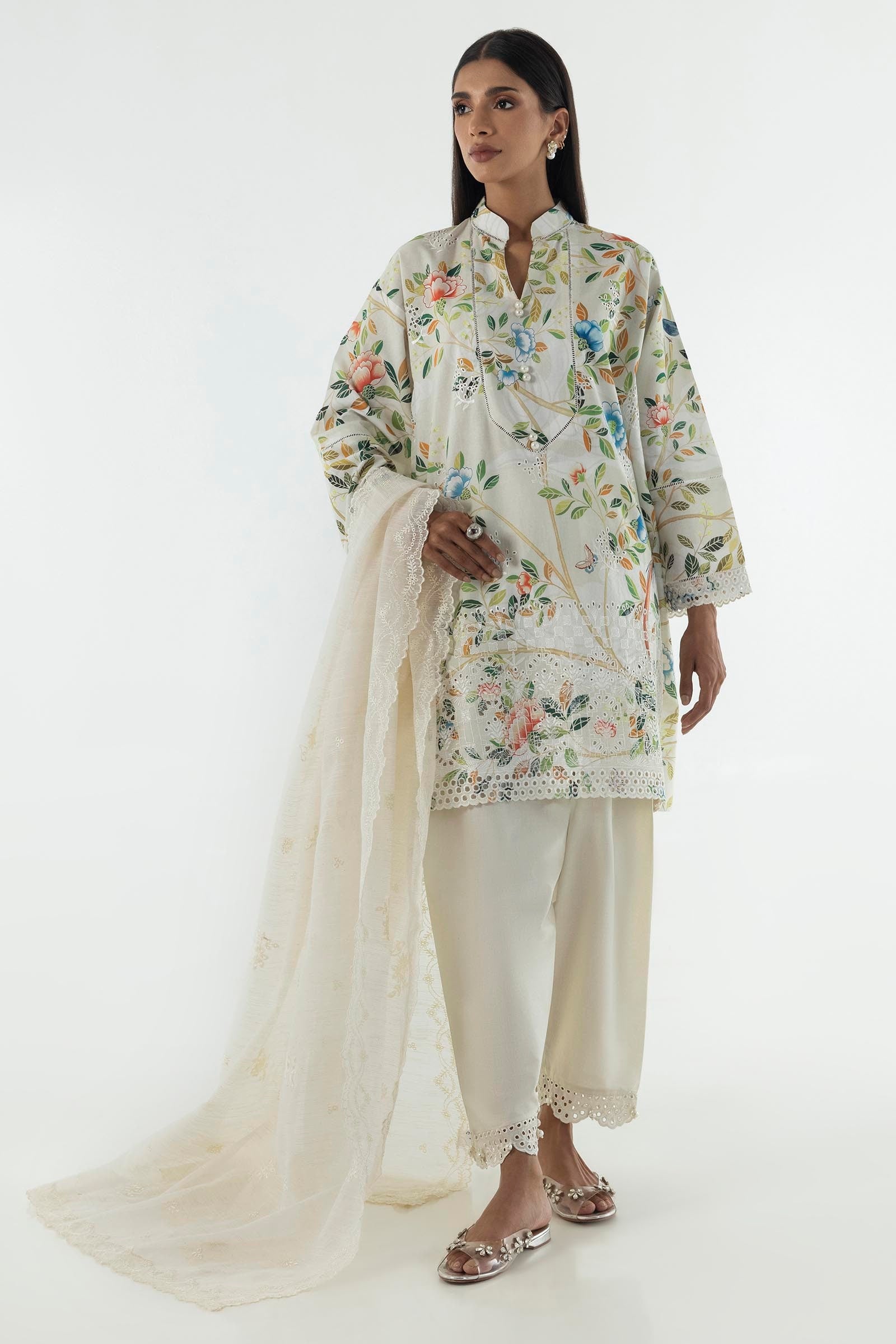 Stitched Lawn Embroidered Shirt Main image