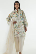 Stitched Lawn Embroidered Shirt