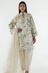Stitched Lawn Embroidered Shirt