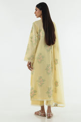 Stitched Lawn Embroidered Shirt + Culotte
