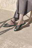 Emerald Green Embellished Flats