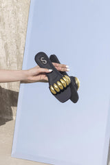 Black & Gold Flats