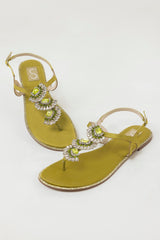 Flaxen Sparkle Slingback Flats