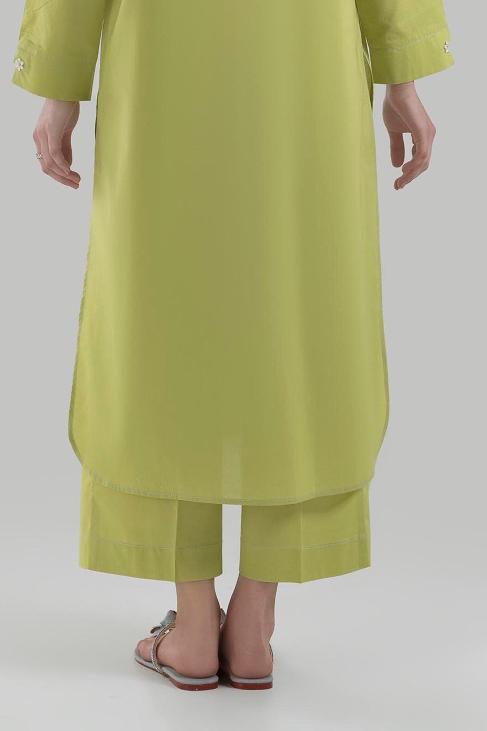 Stitched Green Culotte Secondary image