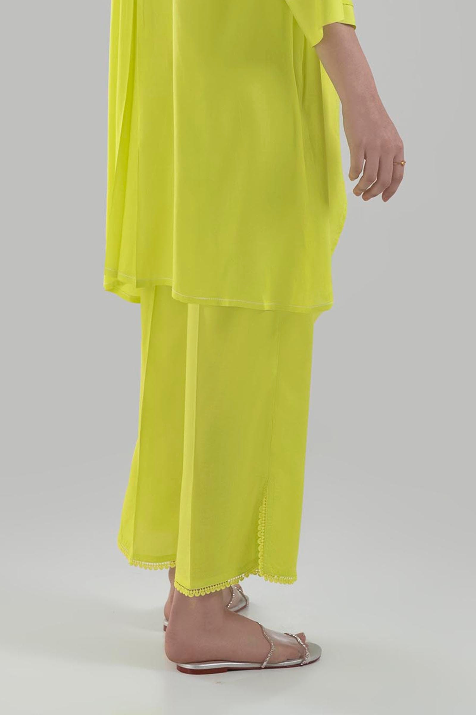 Stitched Neon Green Culotte