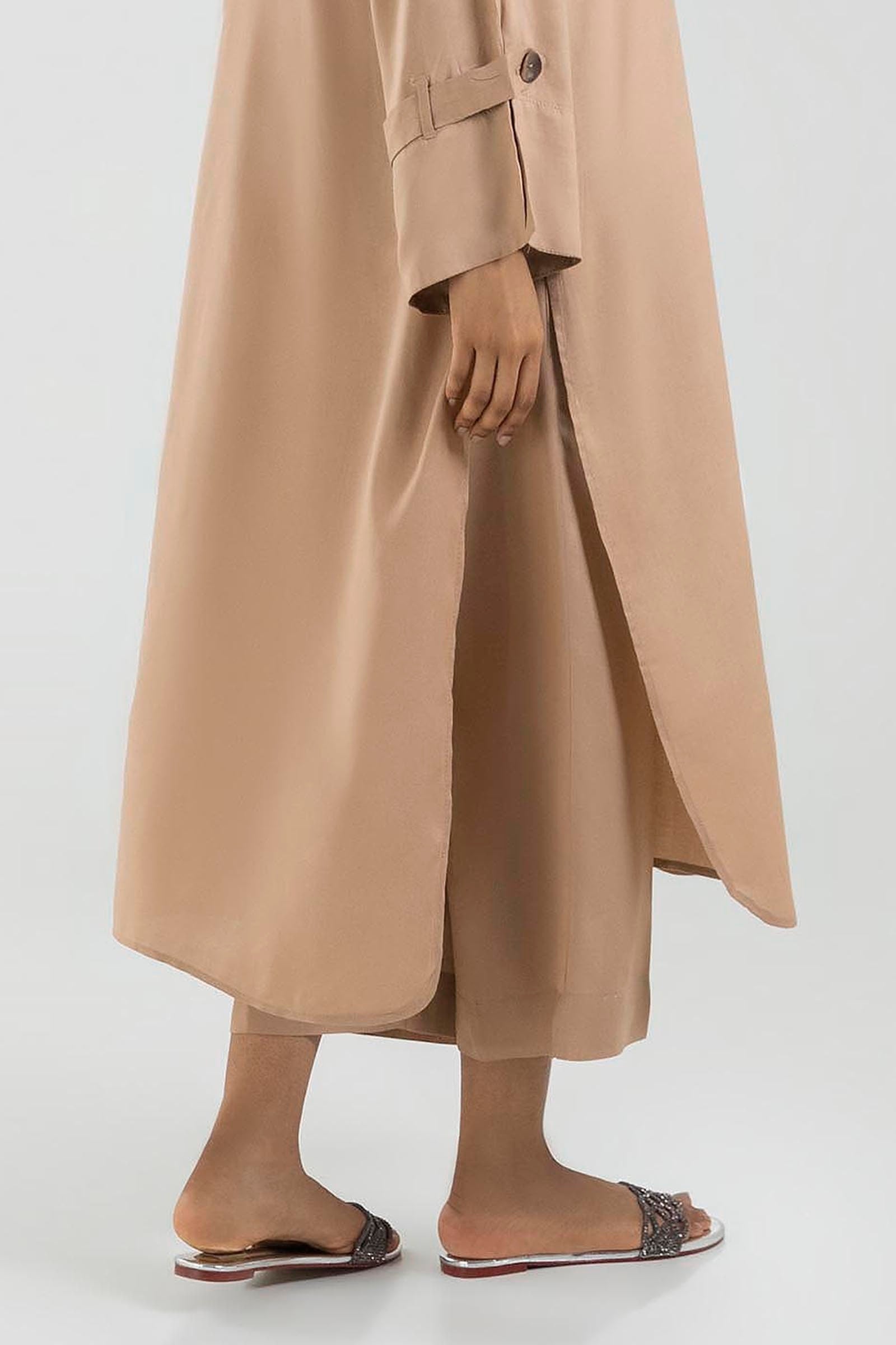Stitched Light Brown Culotte Secondary image