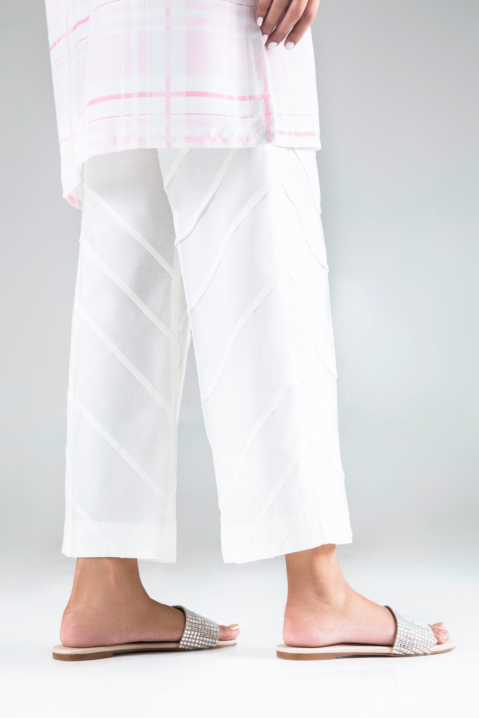 Stitched Off White Culotte