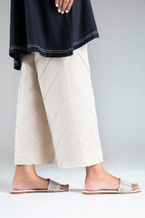 Stitched Beige Culotte