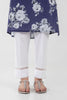 Stitched White Straight Pant