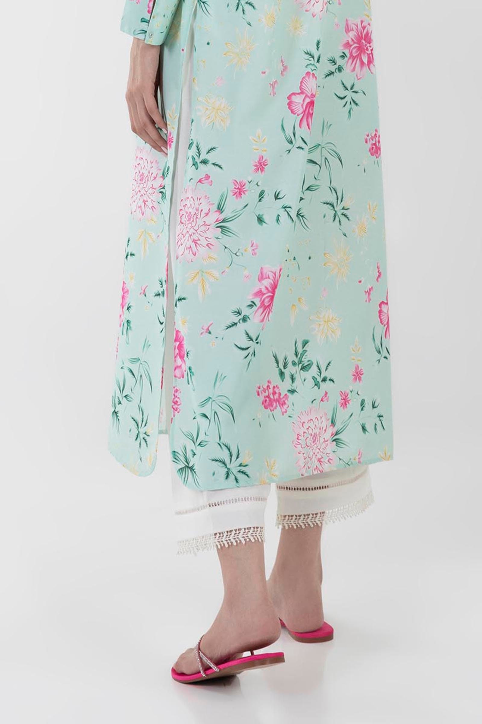 Stitched White Culotte Secondary image