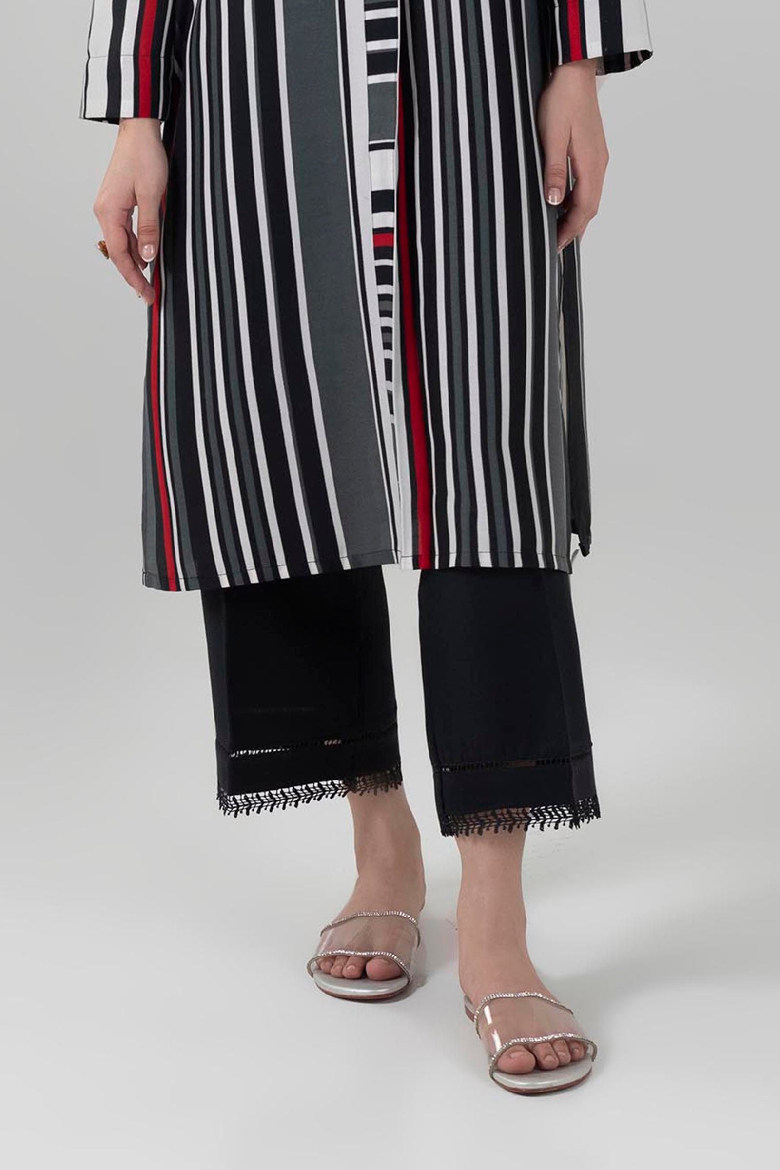 Stitched Black Culotte Main image