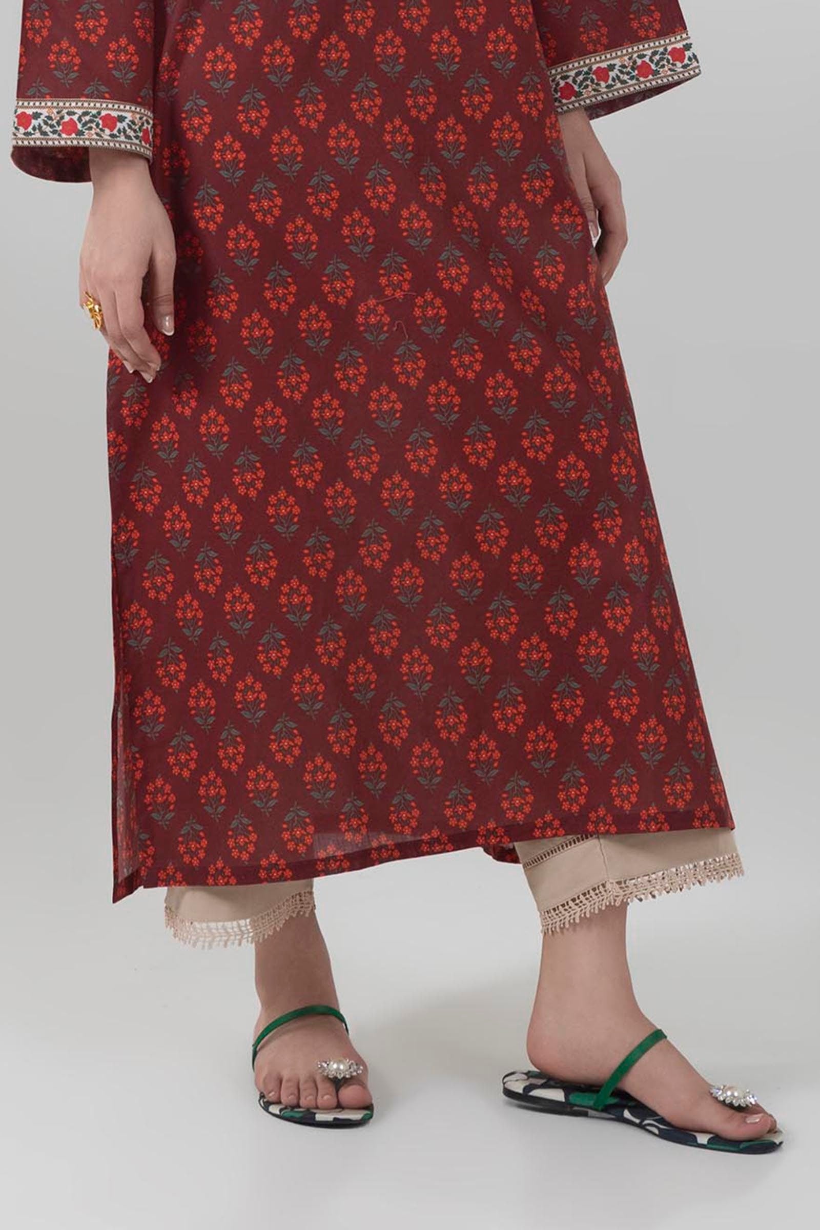Stitched Beige Culotte Main image