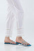 Stitched White Straight Trouser