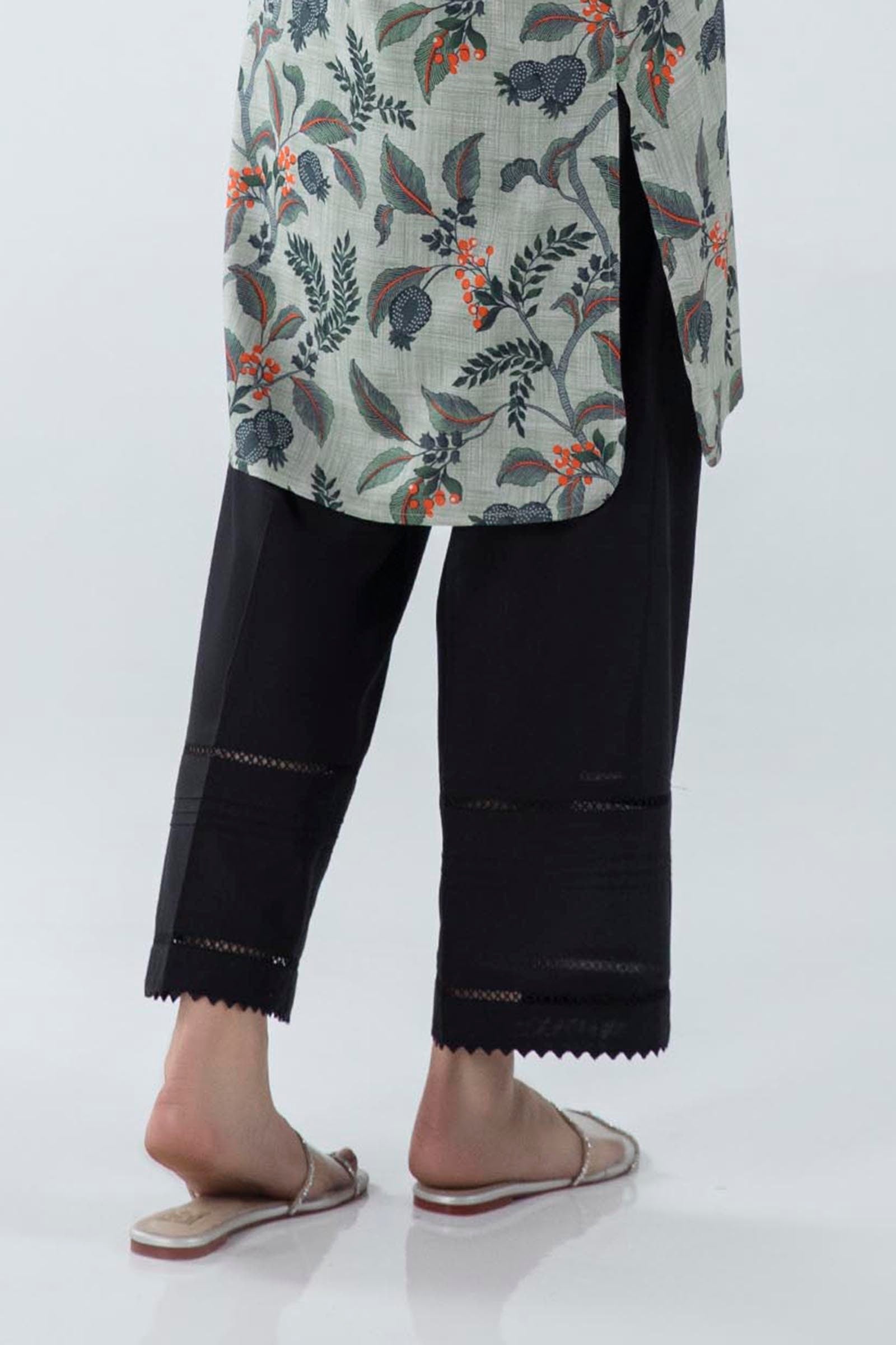 Stitched Black Culotte Secondary image