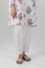 Stitched Off White Printed Shalwar