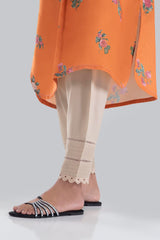 Stitched Beige Printed Shalwar