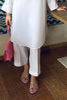 Stitched White Culotte
