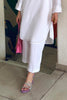 Stitched White Culotte