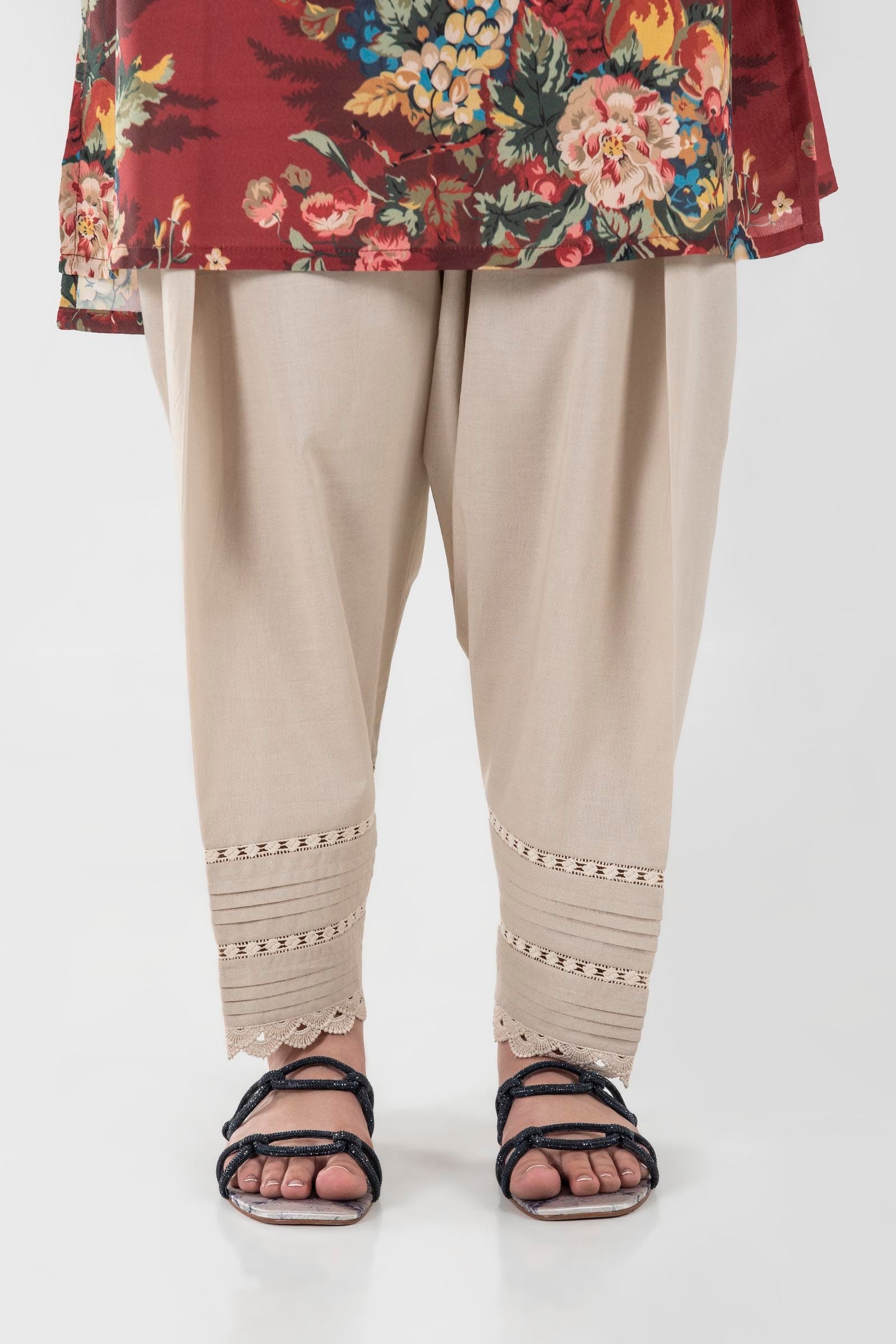 Stitched Beige Shalwar Main image