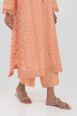 Stitched Orange Printed Culotte