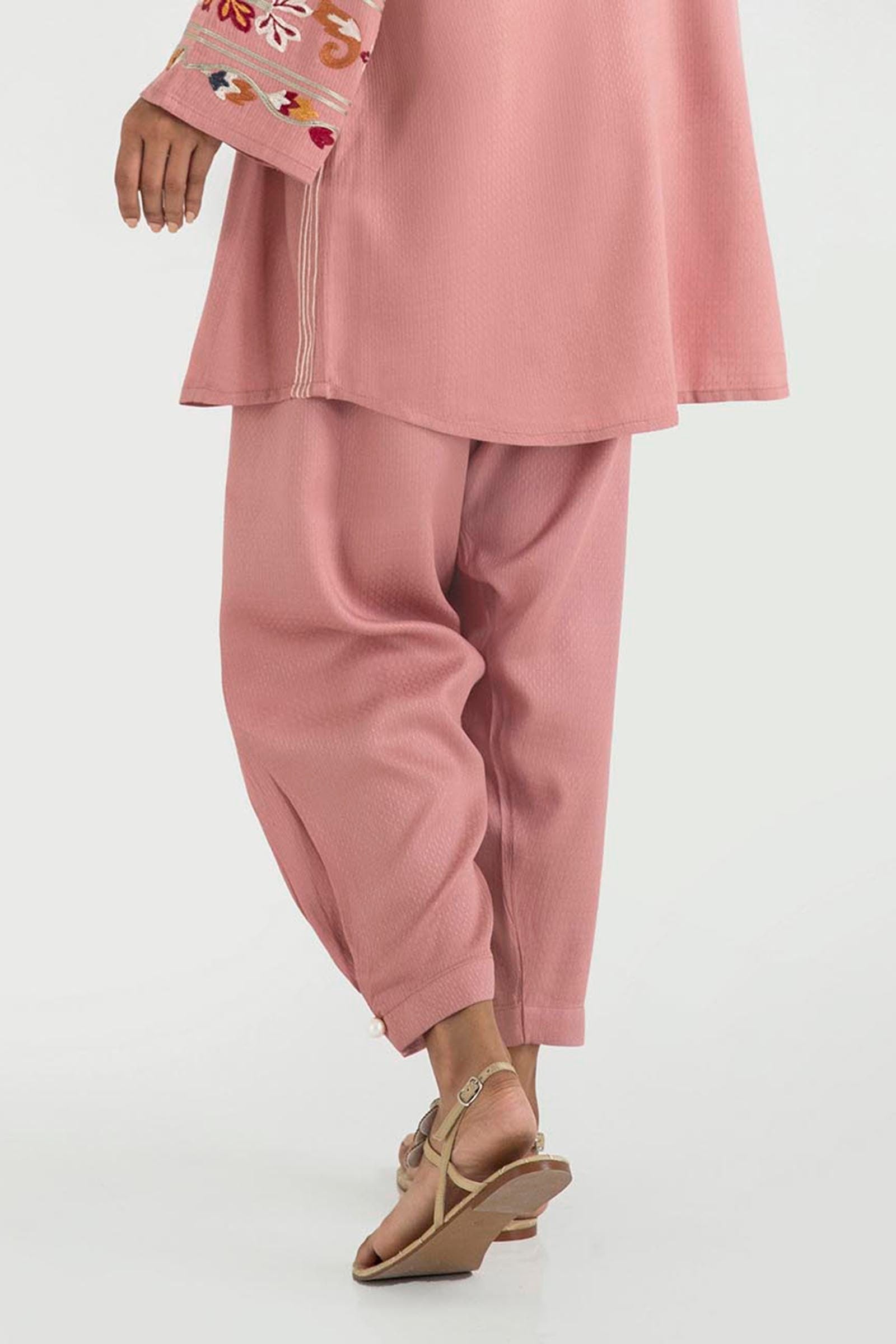 Stitched Tea Pink Shalwar Secondary image