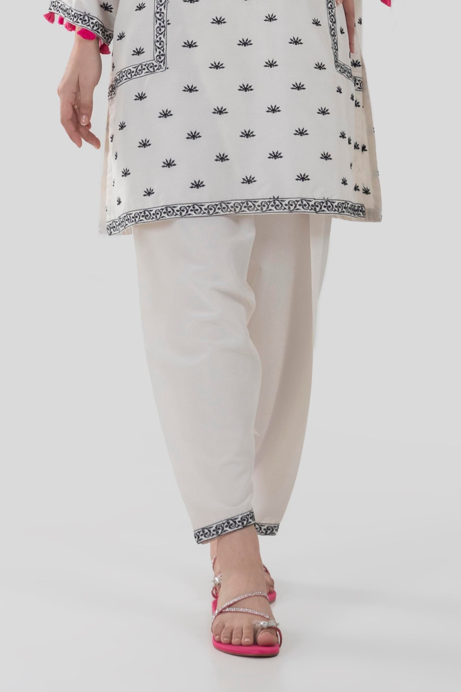 Stitched Cream Shalwar Main image