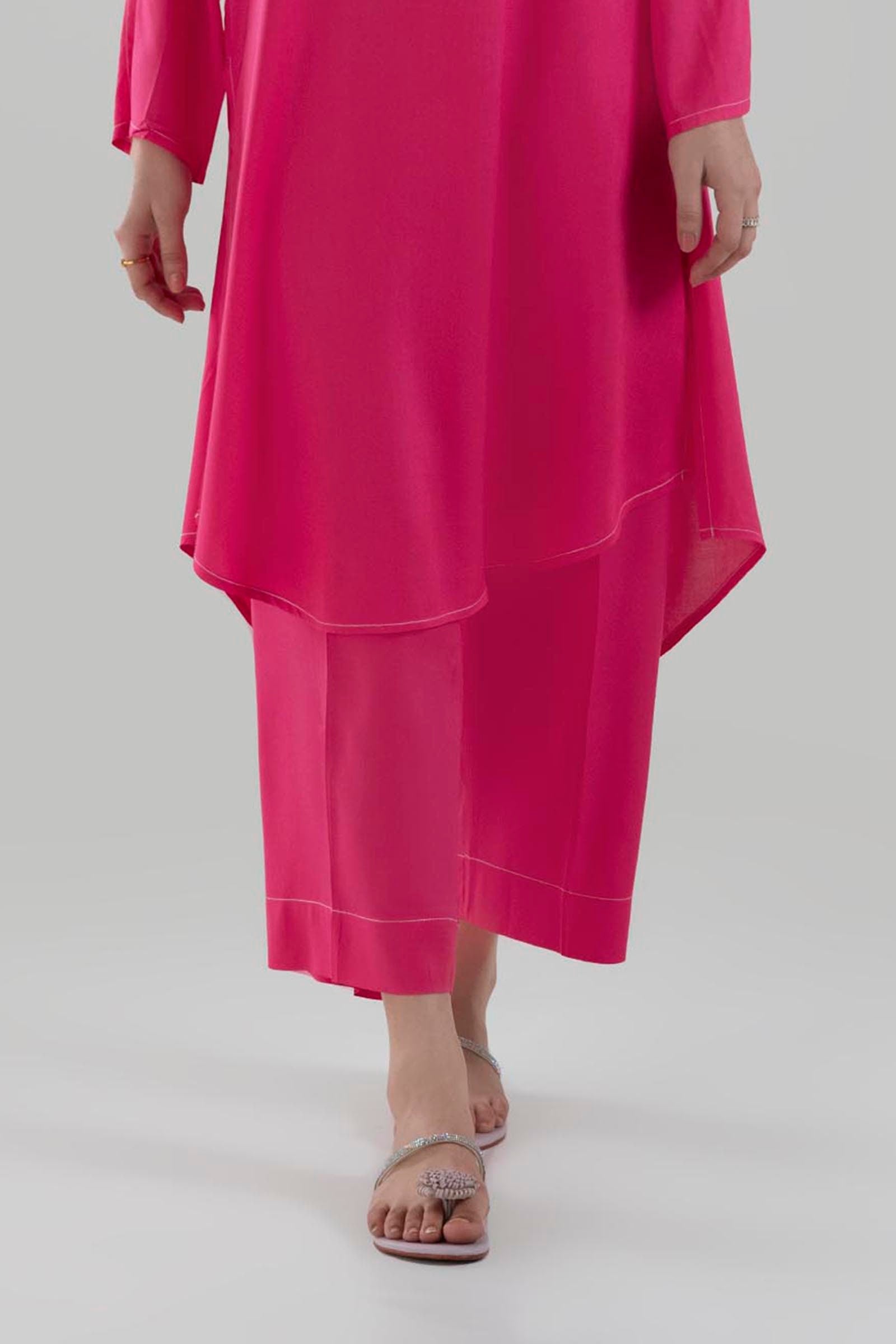 Stitched Pink Culotte Main image