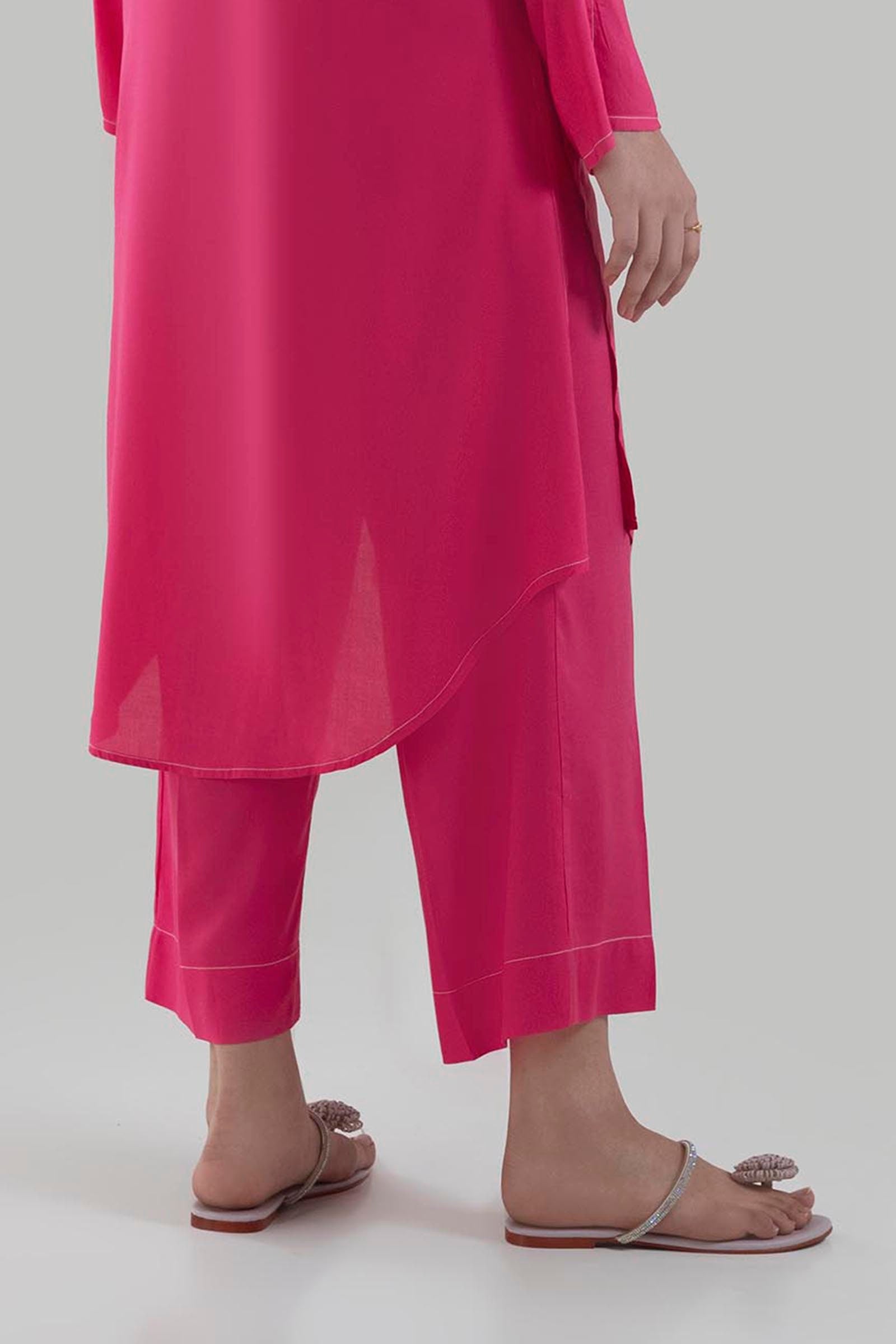 Stitched Pink Culotte Secondary image