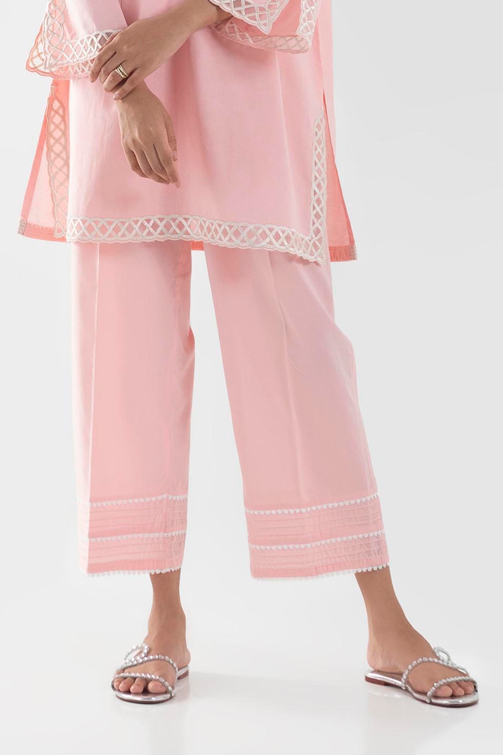 Stitched Pink Culotte Main image