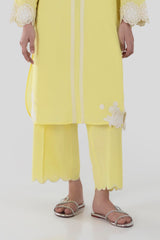 Stitched Yellow Culotte