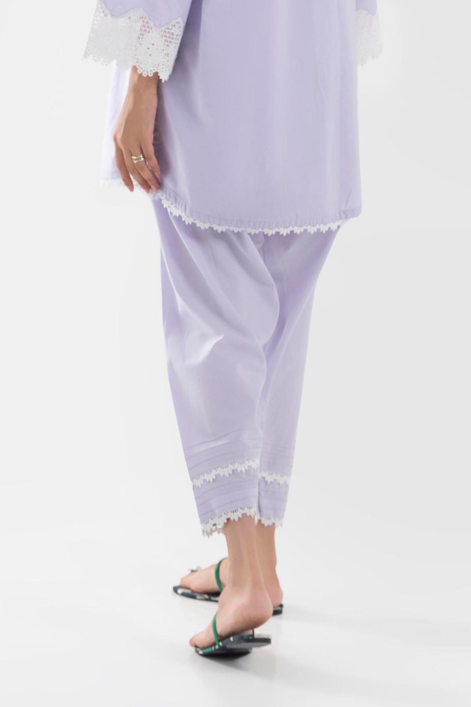 Stitched Light Purple Shalwar Secondary image