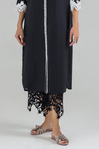 Stitched Black Culotte