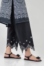 Stitched Black Culotte