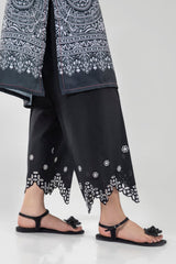 Stitched Black Culotte