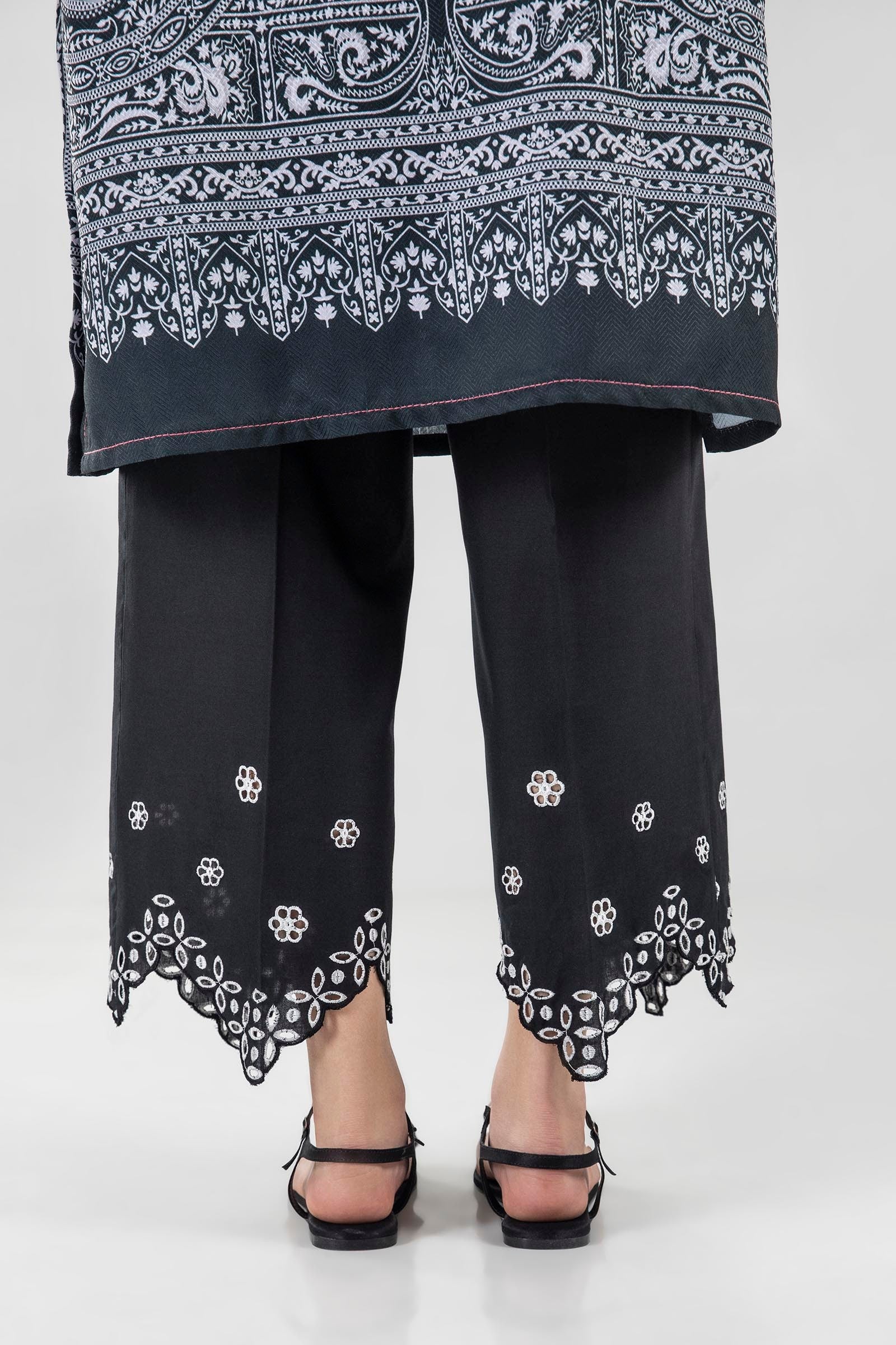Stitched Black Culotte Main image