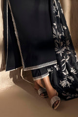 Stitched Black Culotte