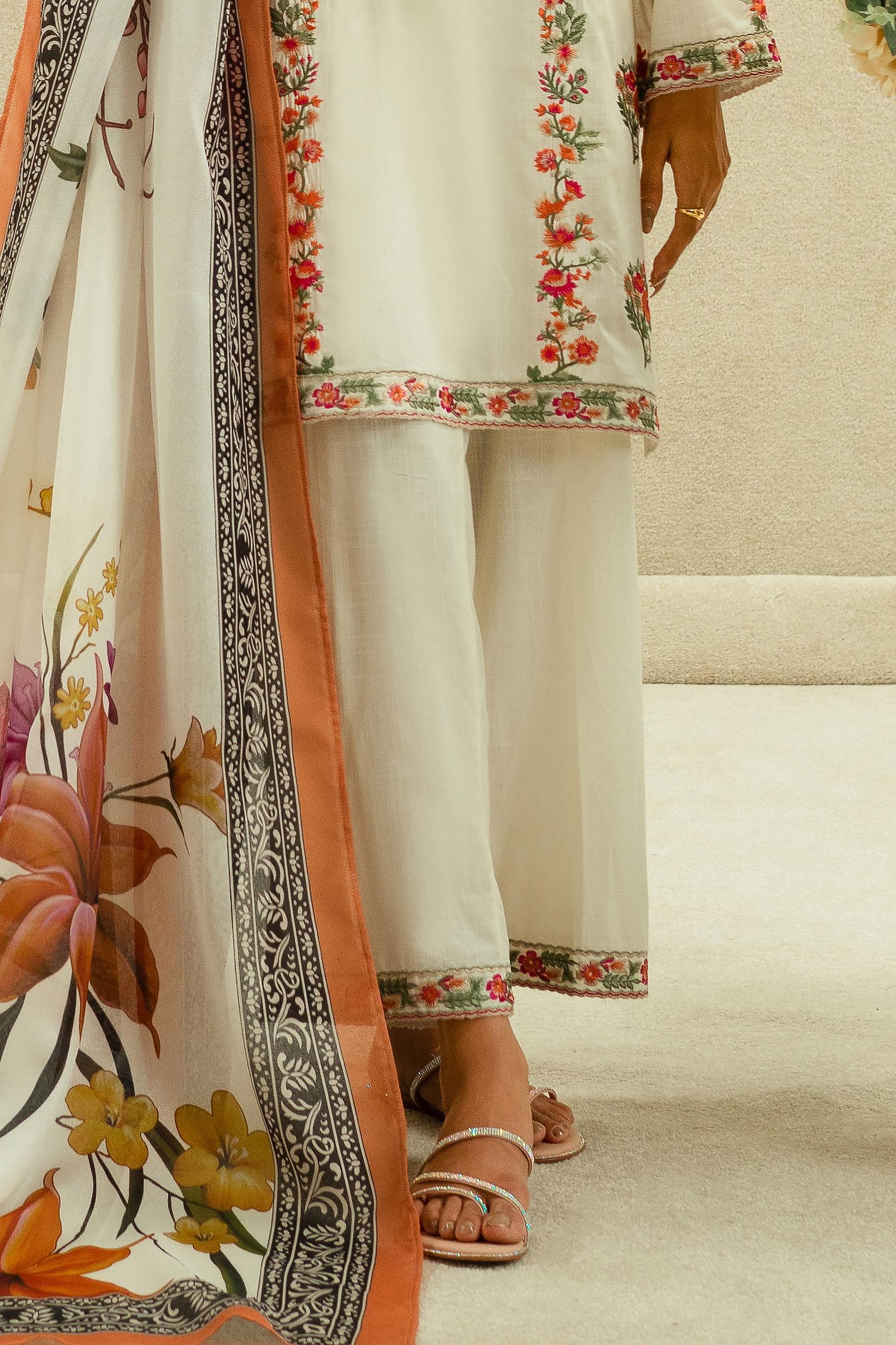 Stitched Beige Culotte Main image