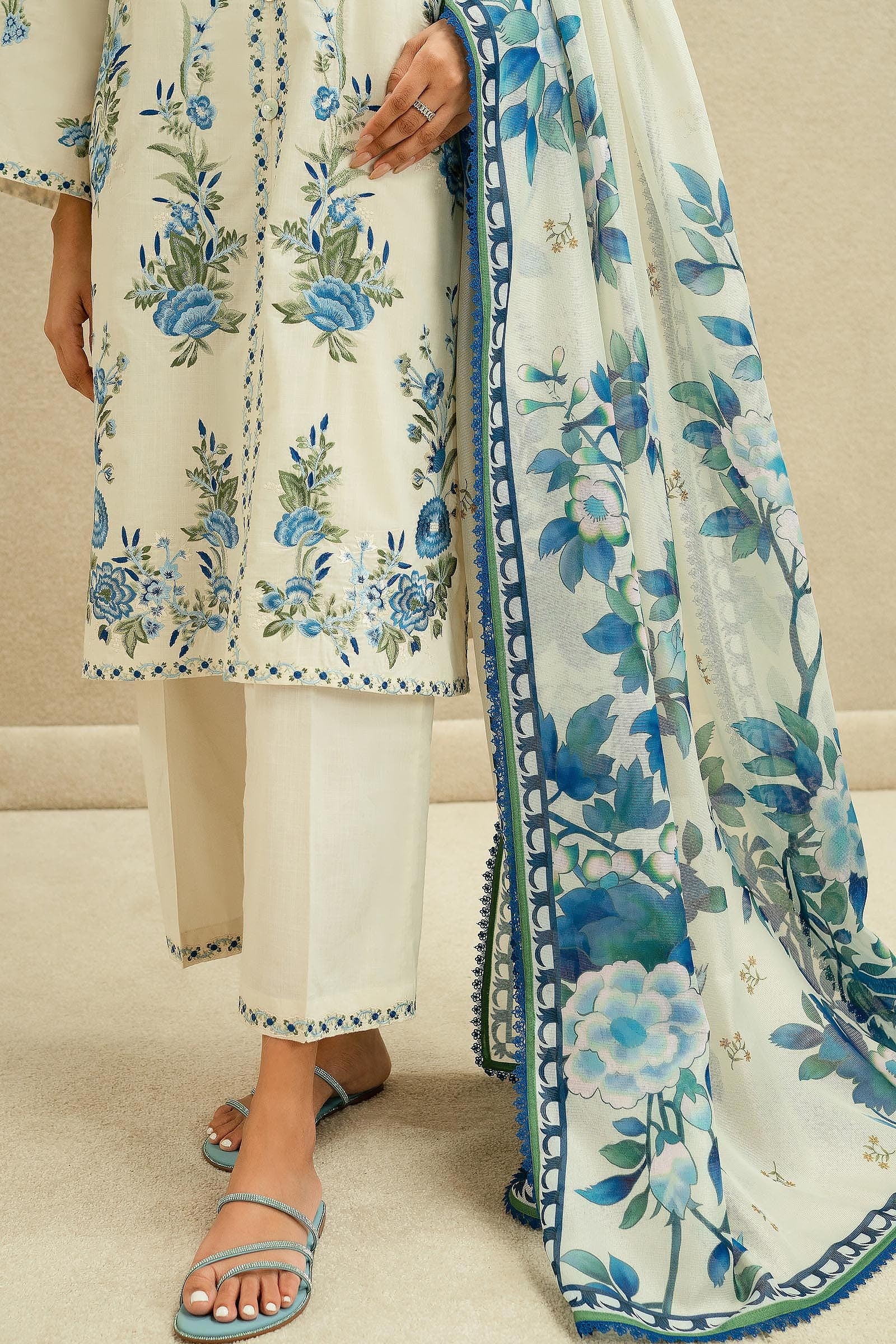 Stitched Beige Culotte Main image