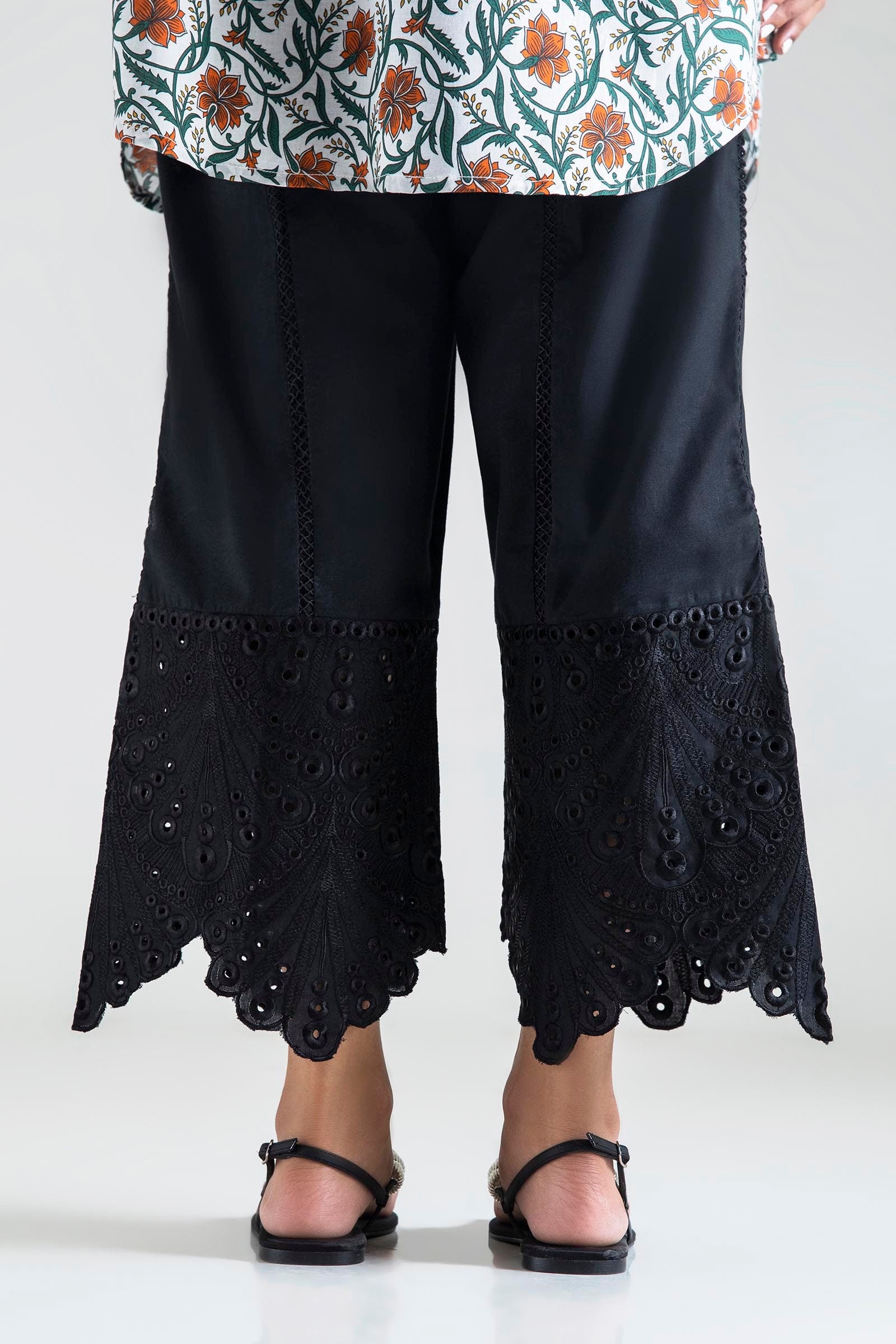 Stitched Black Culotte Main image
