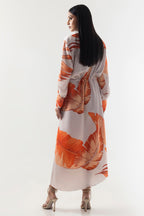 Stitched Satin Dress