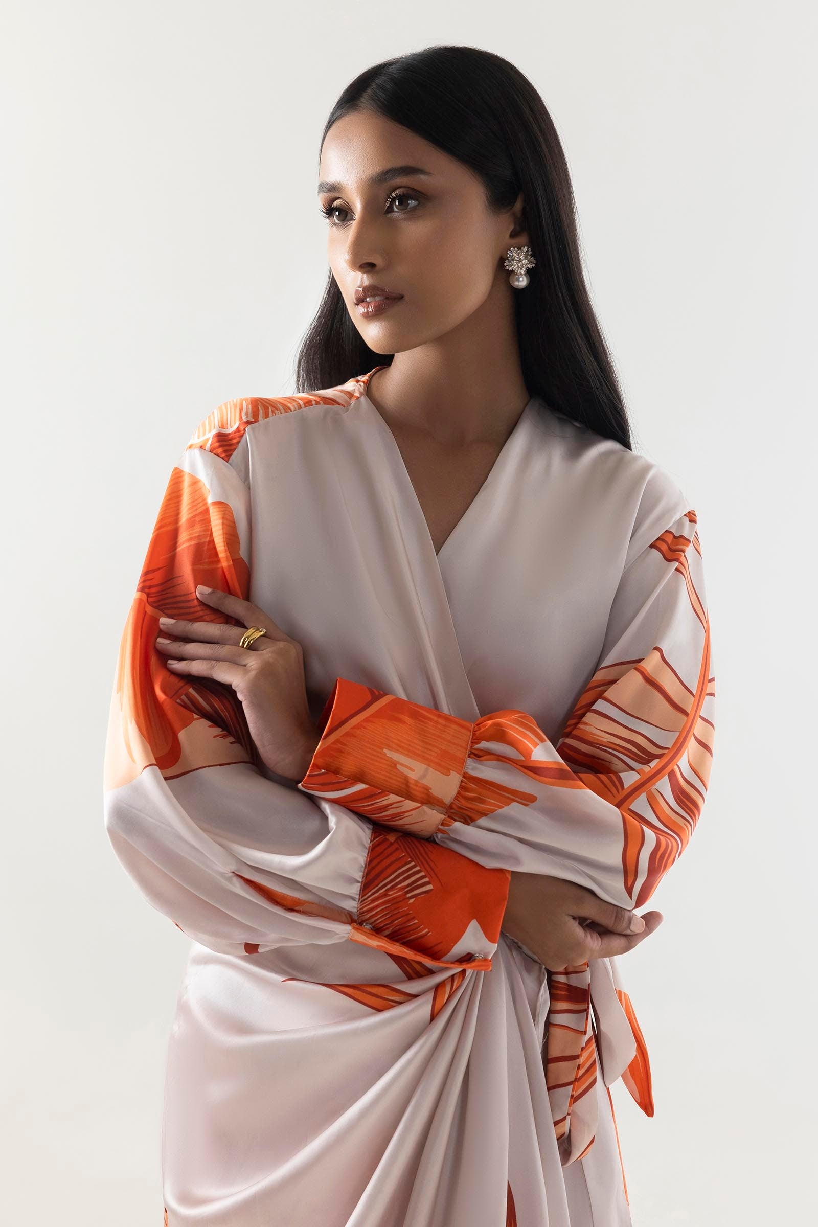 Stitched Satin Dress Secondary image