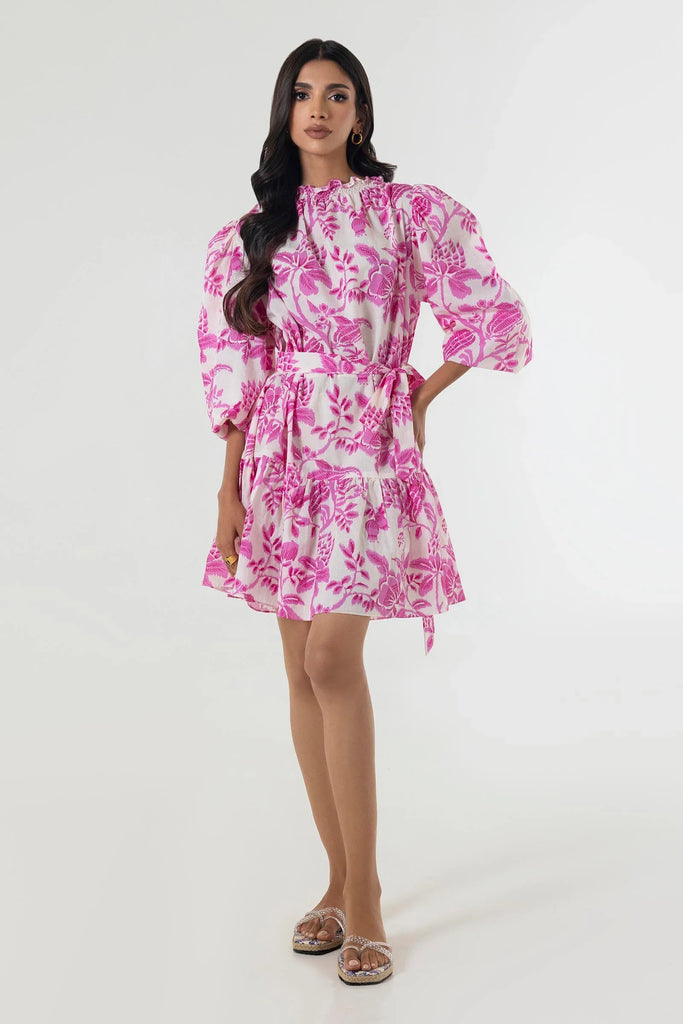 Stitched Lawn Short Dress
