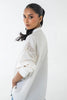 Stitched White Printed Shirt