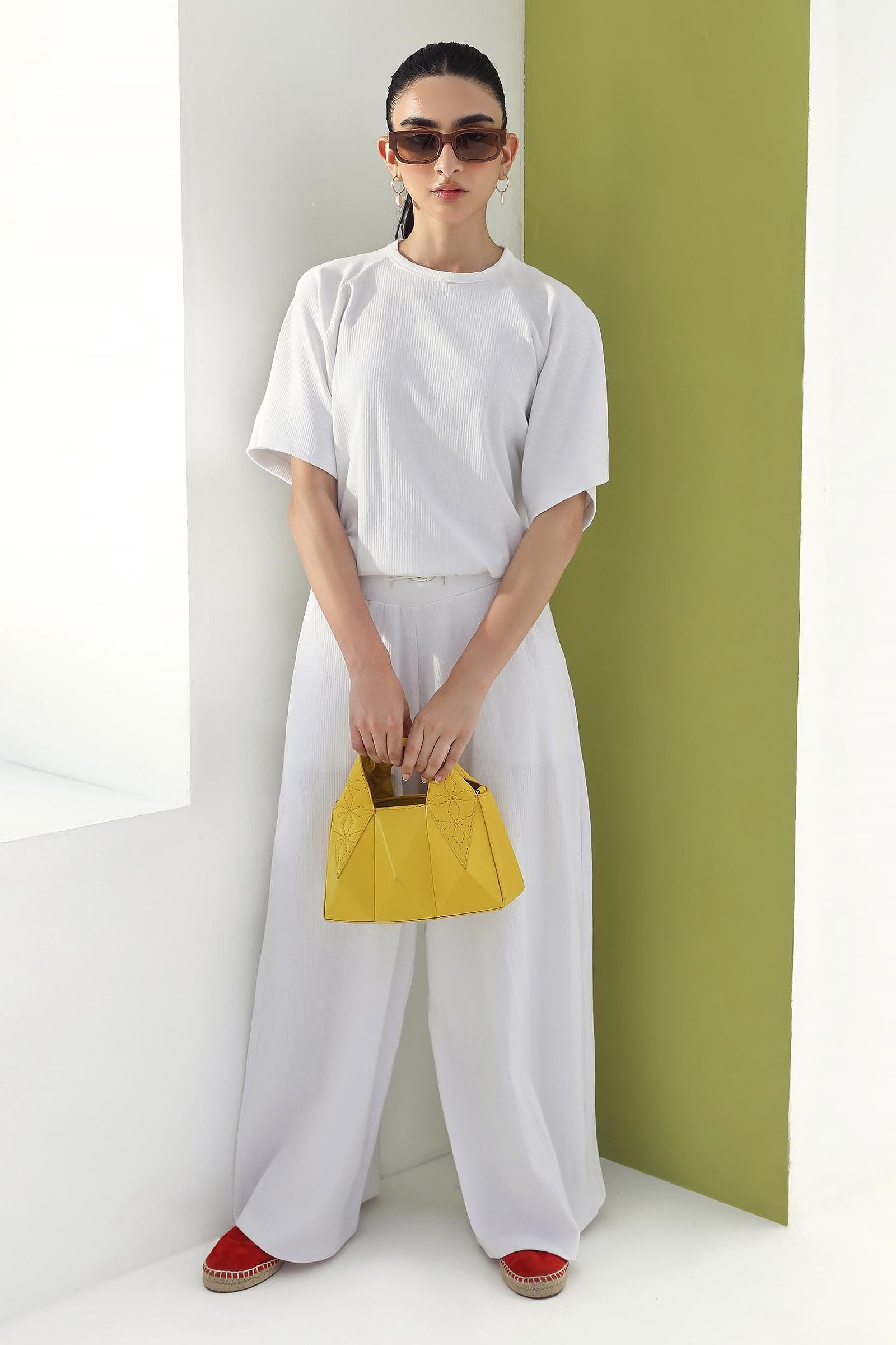 Stitched White Co-ord + Culotte Main image