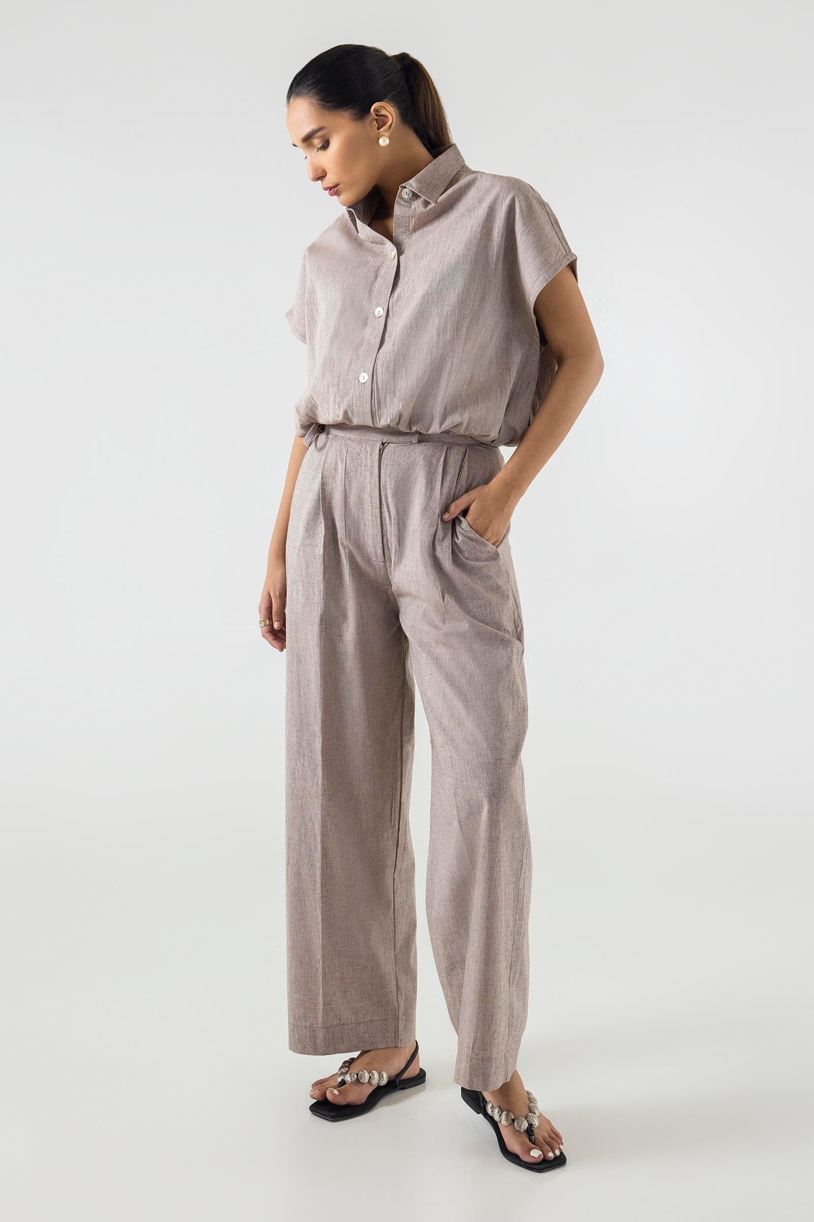 Stitched Khaki Co-ord + Culotte