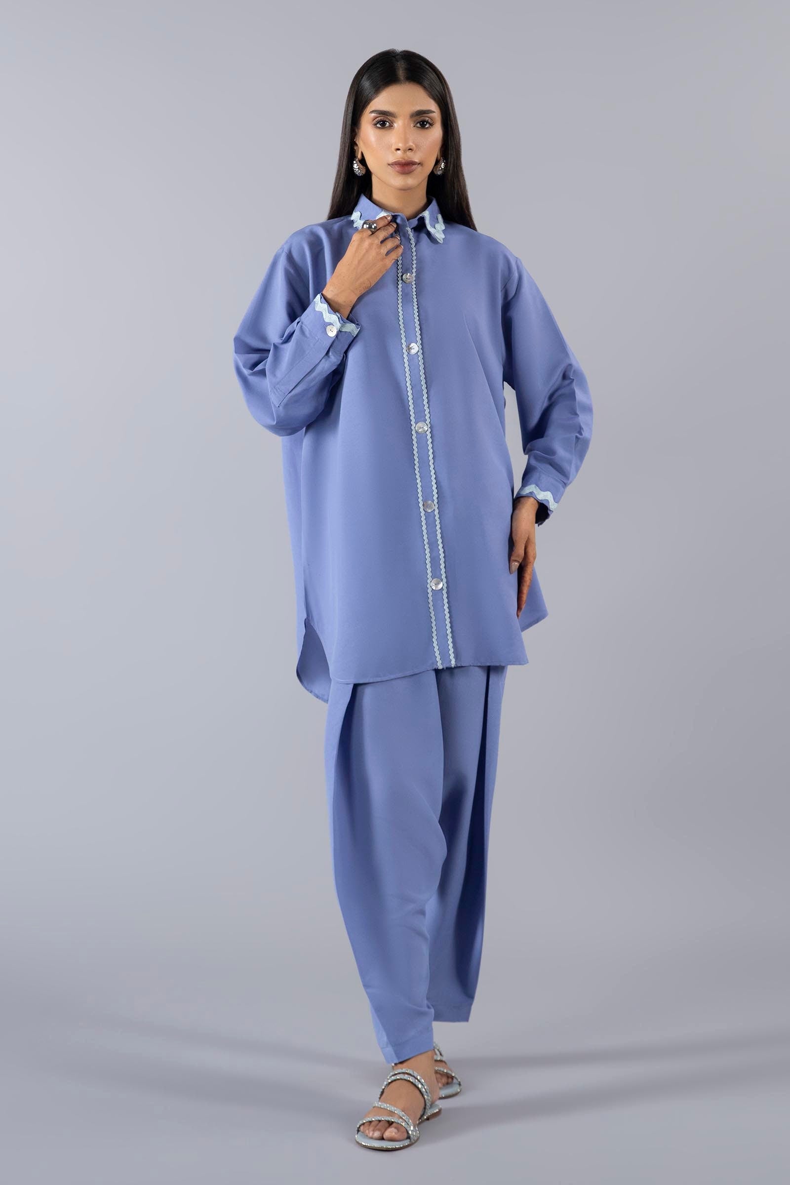 Stitched Cambric Shirt + Shalwar