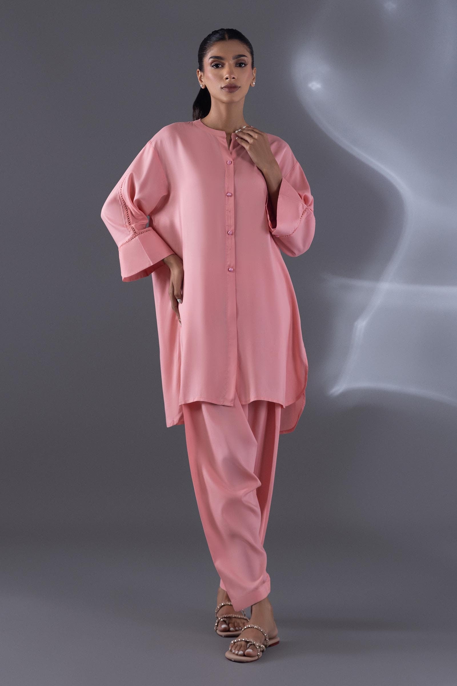 Stitched Shirt + Skinny Shalwar Main image
