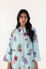 Stitched Linen Printed Shirt