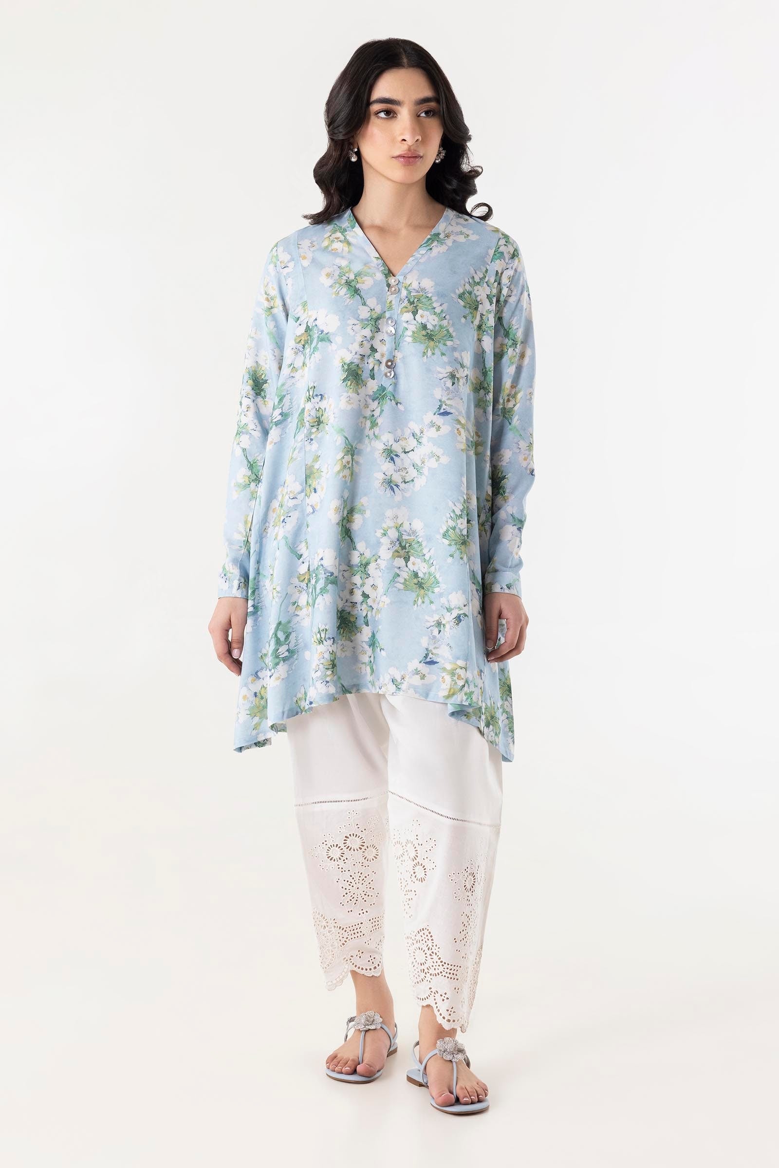 Stitched Linen Printed Shirt Main image