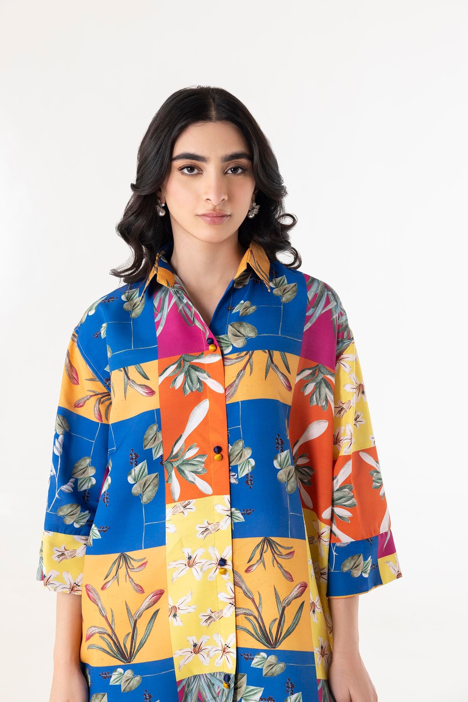 Stitched Multi Printed Shirt